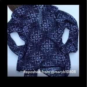 NWT Lane Bryant Blue White Floral Cover Up 22/24 NWOT